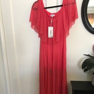 Likely Blaine Ruffle Off The Shoulder Shift Dress